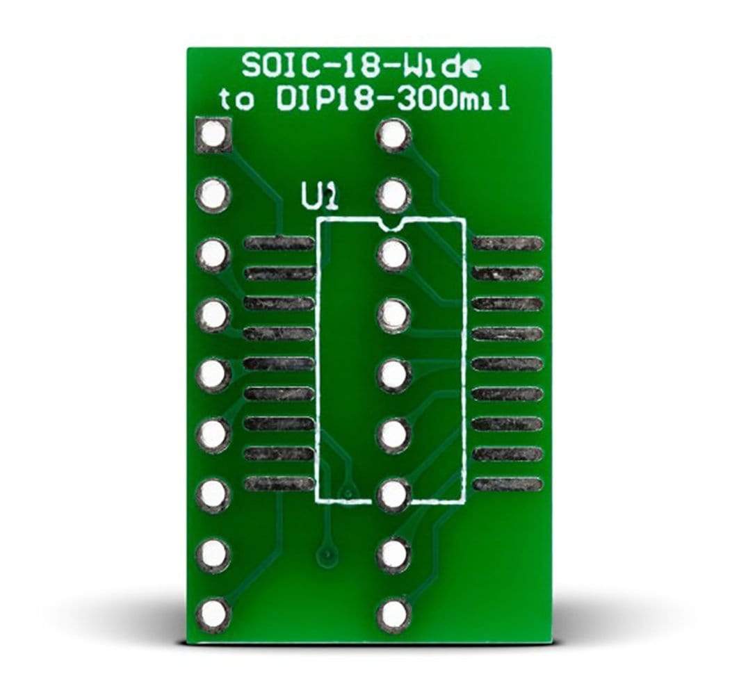 SOIC-18-Wide to DIP18-300mil Adapter