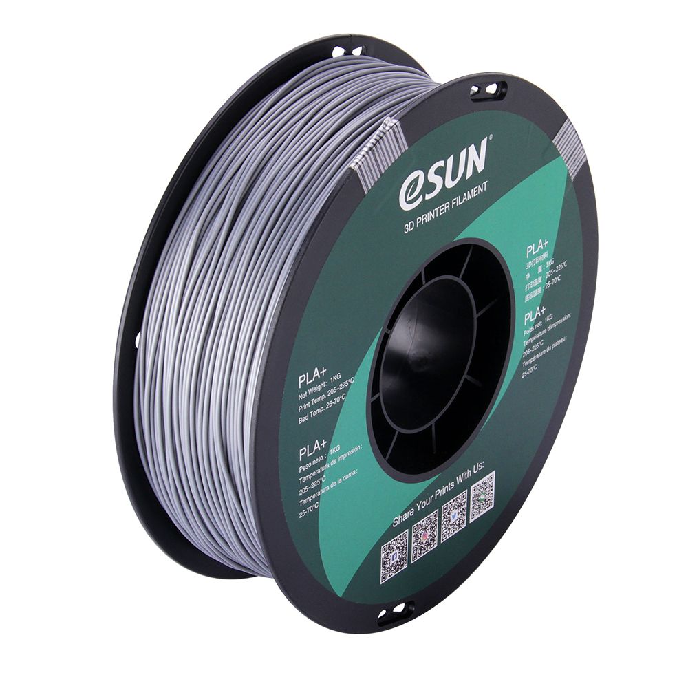 eSUN PLA+ Silver 1.75mm 1Kg 3D Printing filament