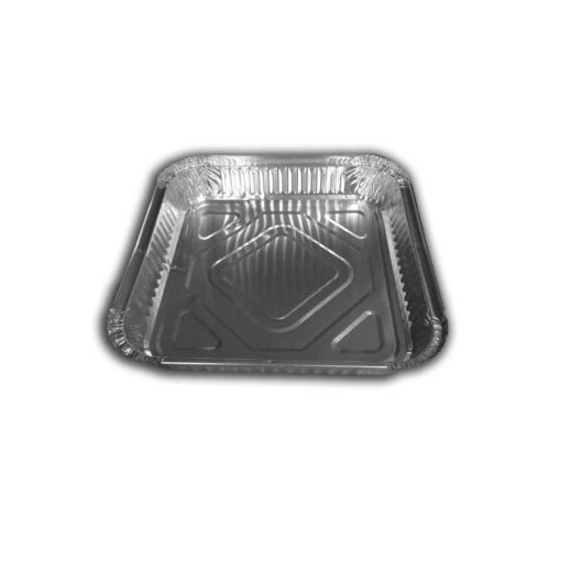 Square Foil Container 9''Inch Shallow - 282'' cased 250 For Catering Industry