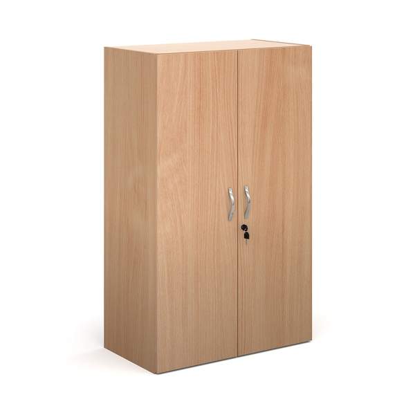 Contract Double Door Cupboard with 2 Shelves - Beech