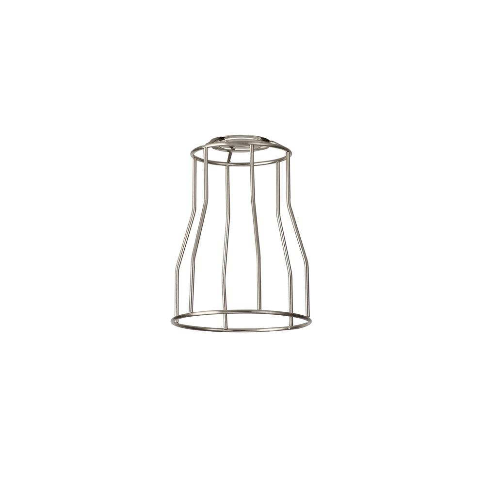 Luxuria Glorelle Tall Round 14cm Wire Cage Shade With Angled Sides Brushed Nickel