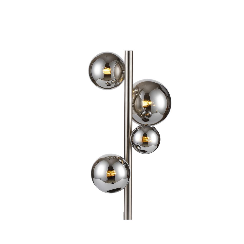 Luxuria Thorne Table Lamp 4xG9 Satin Nickel Chrome Plated Glass