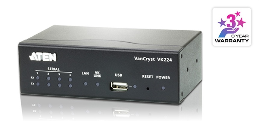 VK224 - Aten - 4 Port Serial Expansion Box / Control Box, 4 x DB9 4 x Programmable Bi-directional RS-232/422/485