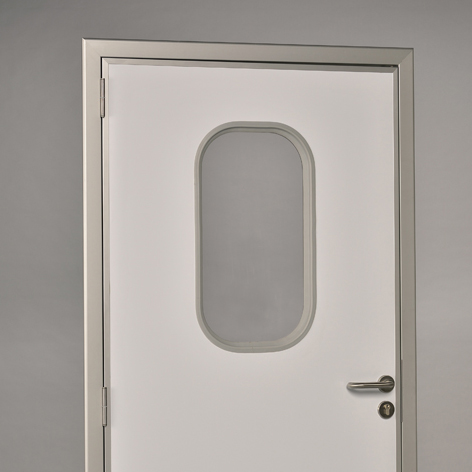 Hygienic Industrial Personnel Doors With Vision Panels