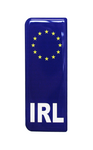 Irish Gel Badges/Flags for Standard Number Plates for Car/Motorcycle Dealerships