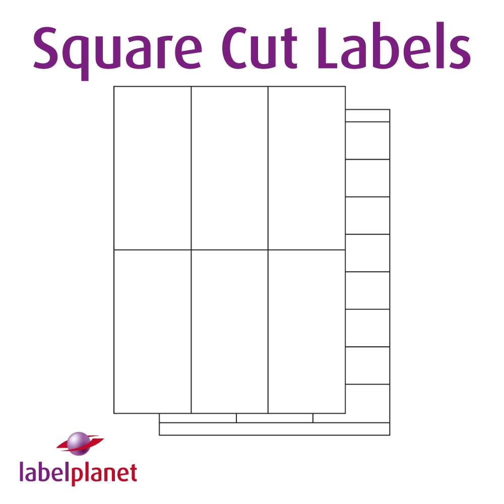 Square Cut Rectangle Labels