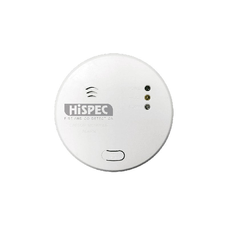 Hispec Carbon Monoxide Detector Mains With Battery Backup Interconnectable