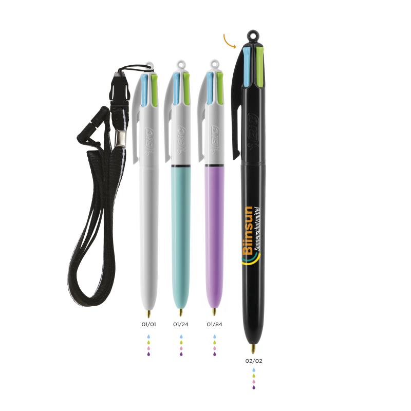 BIC&#174; 4 Colours Fashion ballpen + Lanyard BritePix?