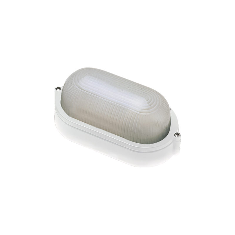 Ovia E27 Oval Bulkhead IP54 White