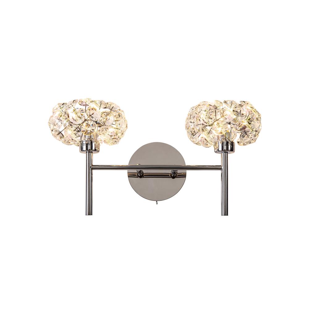 Luxuria Paramount 2 Light G9 Switched Wall Light With Polished Chrome And Crystal Shade