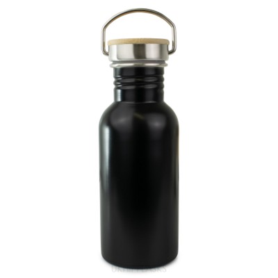 BAMBOO LID BOTTLE 500ML in Black.