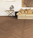 Thermo Oak Chevron Parquet Flooring (93BB)