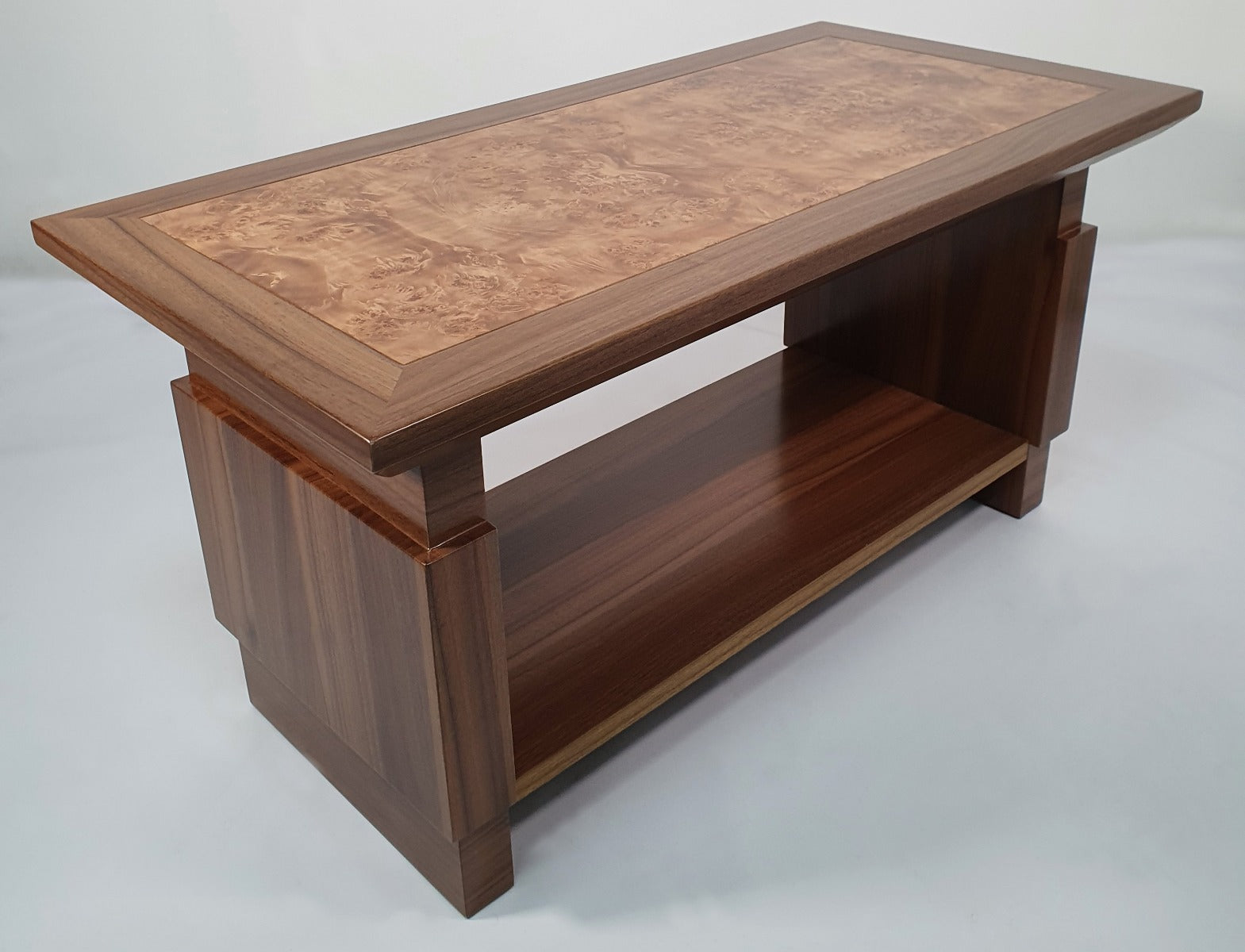 Large Light Oak Executive Coffee Table - F22-1000x500 UK
