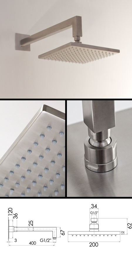 Noa Square Shower Head (49J)