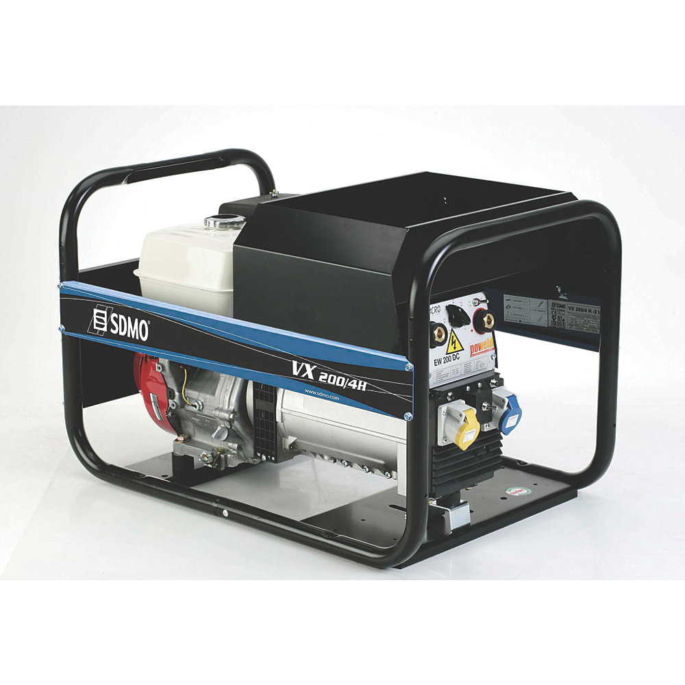SDMO VX200-4H UK Honda Powered 4kW Petrol Welder Generator