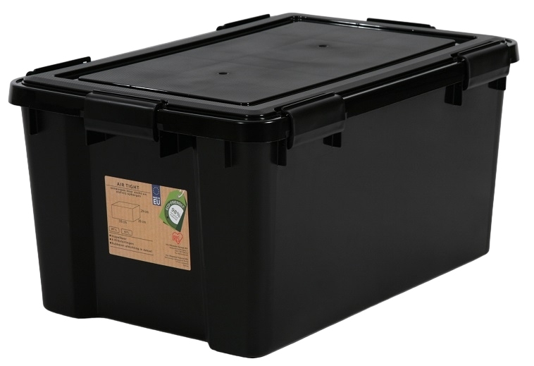 50 Litre Large Iris Airtight Plastic Storage Box - Black