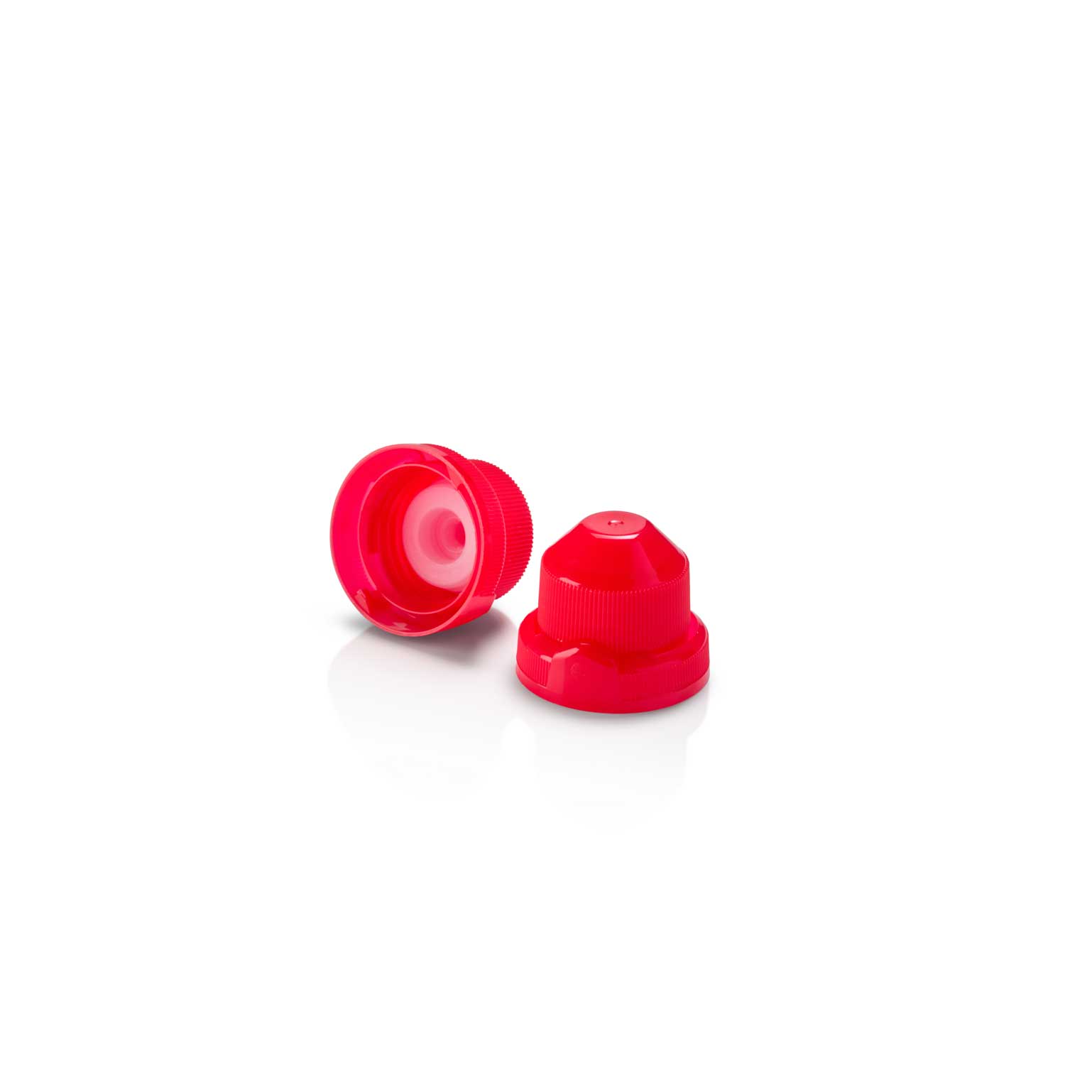 31.5mm Red Spouted Angle Neck Bottle Cap - 4mm Orifice