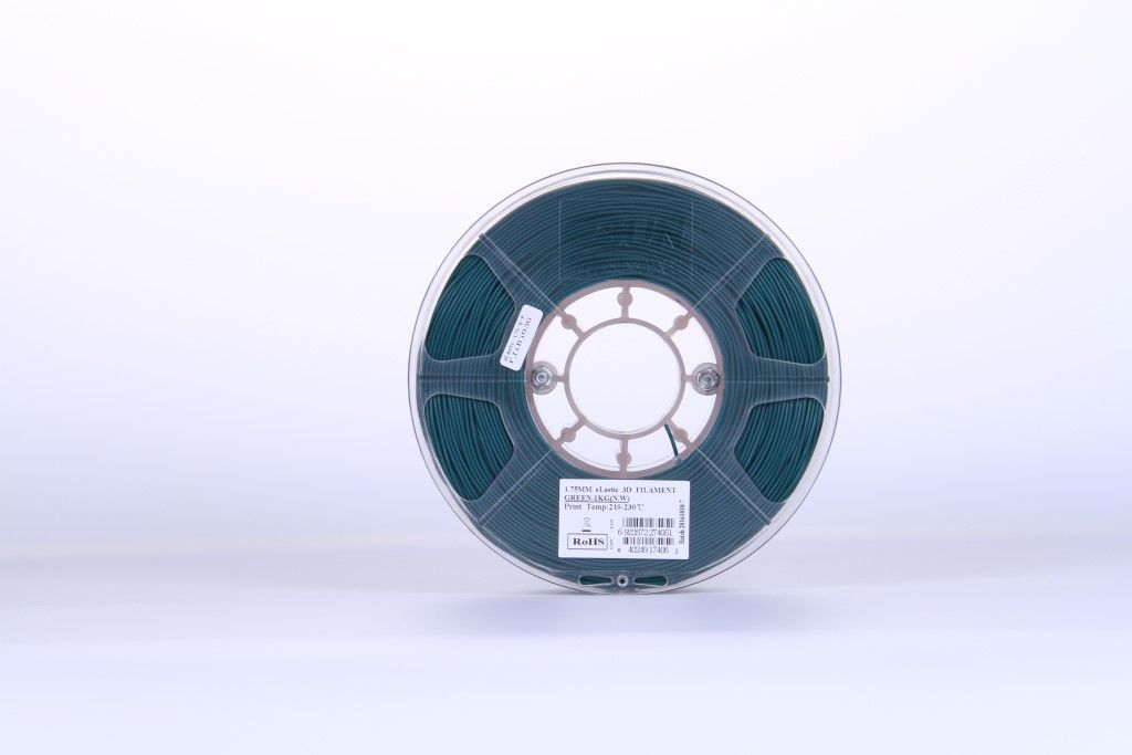 eSUN eLASTIC TPE 83A Green 1.75mm Flexible 3D Printing filament 1Kg