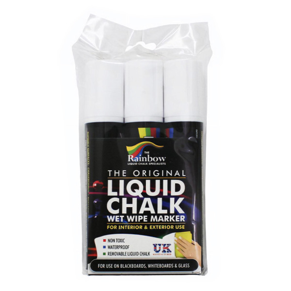 Liquid Chalk Pens - White - 3 Pack