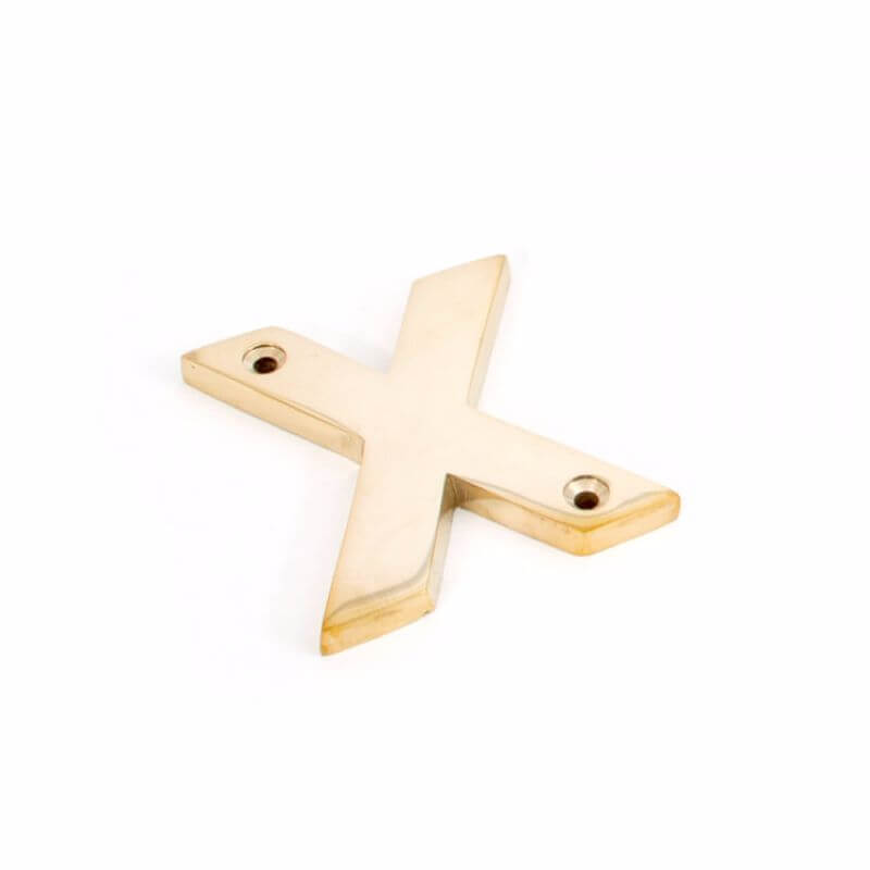 Anvil 83801X Pol. Brass Letter X