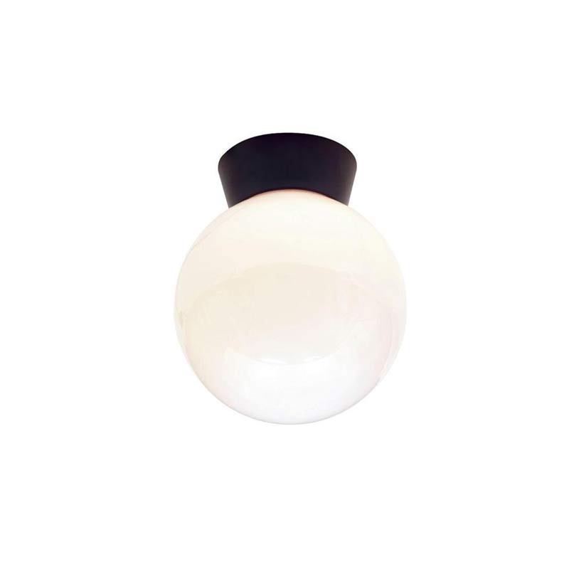 Forum York Globe Porch Ceiling Light Black