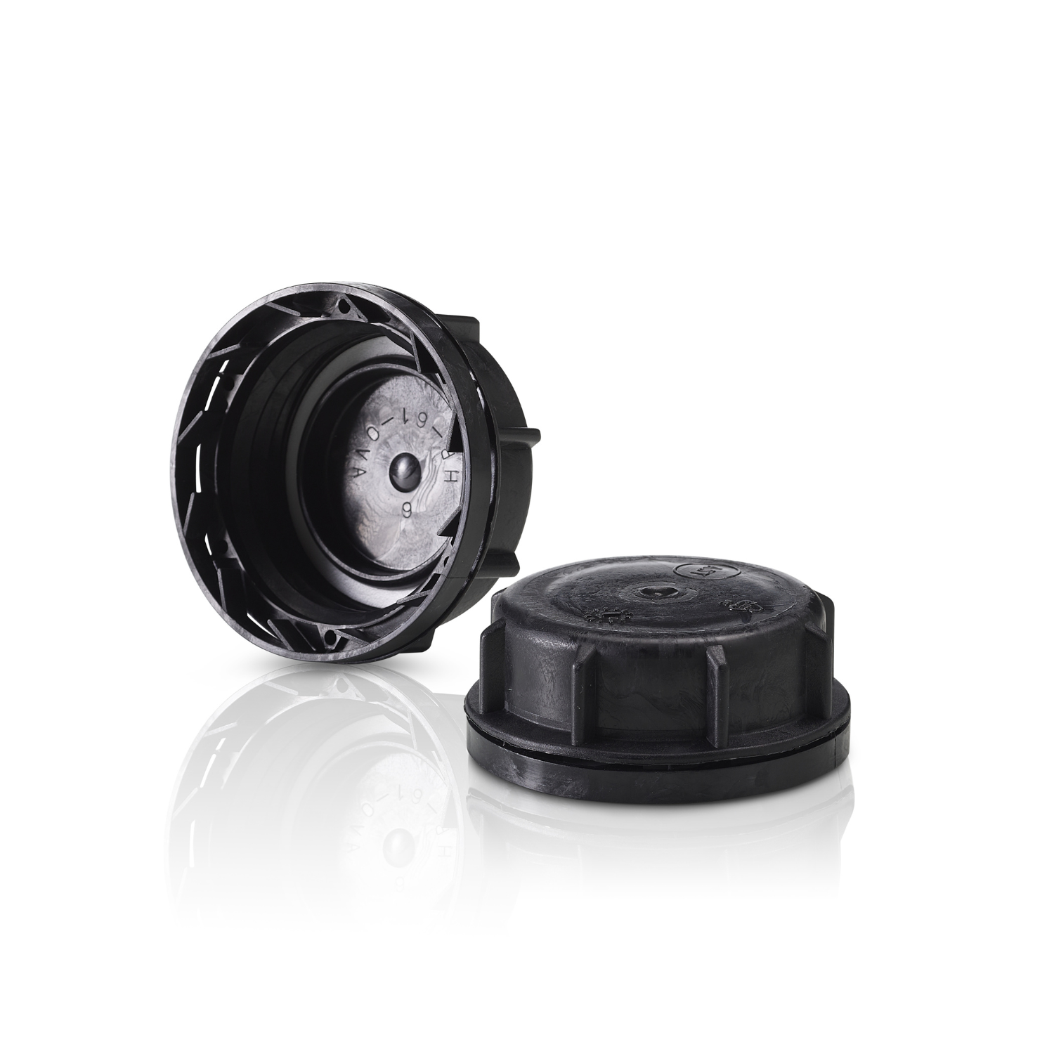 Providers Of DIN/61 Black Tamper Evident Cap - Ribbed