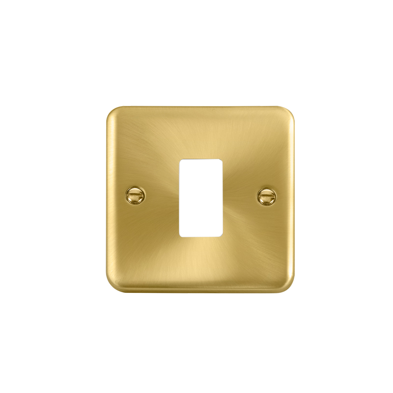 Click GridPro Deco Plus 1 Gang Frontplate Satin Brass