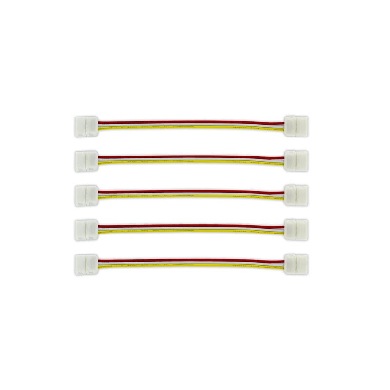 Integral 2-Way Connector 150mm Wire For IP20 Digital Pixel RGB Strip (Pack of 5)