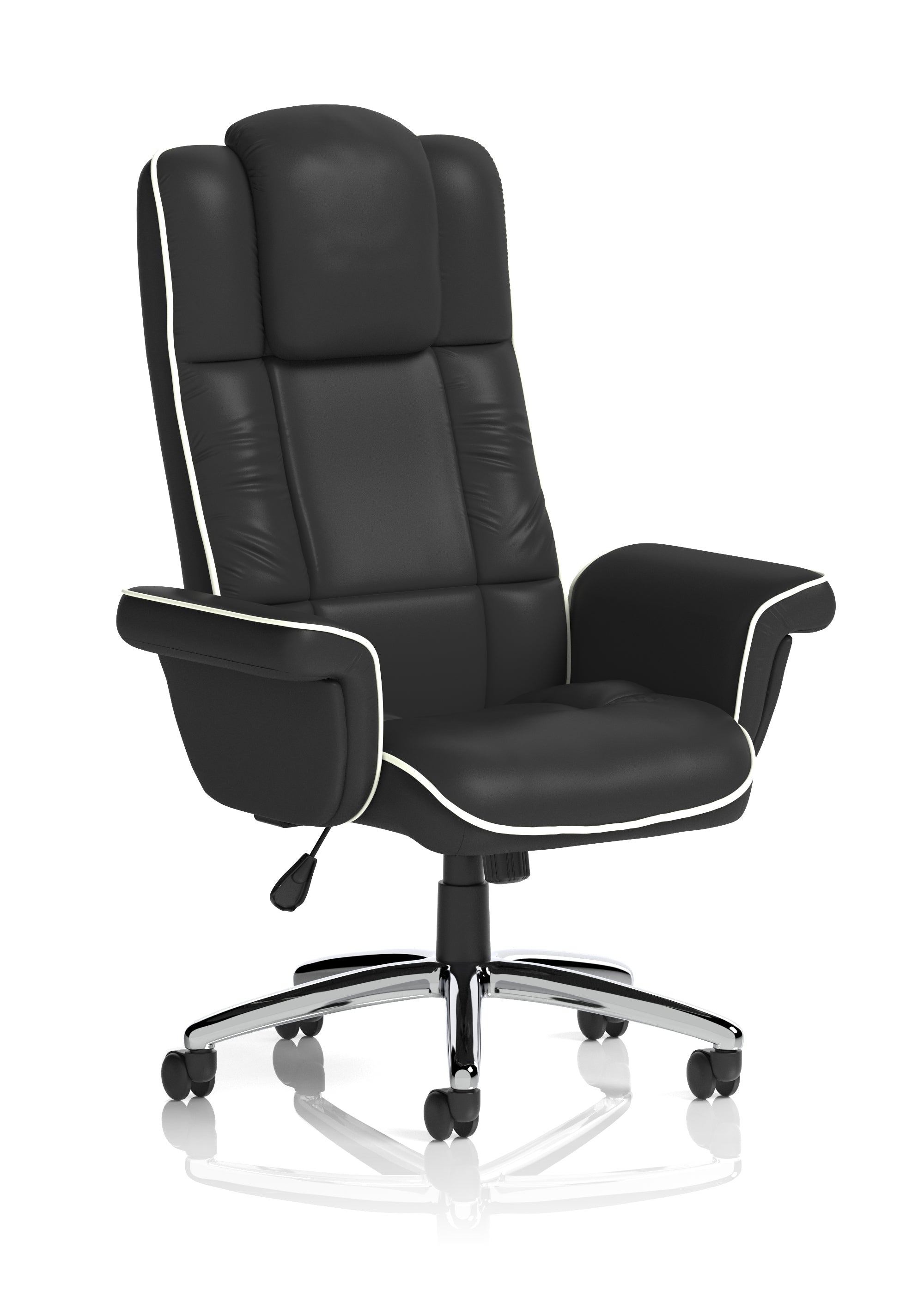 Providers Of Chelsea High Back Soft Black Leather Executive Office Chair with Fixed Arms North Yourkshire