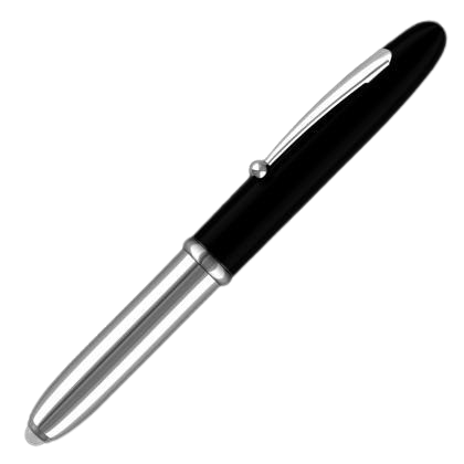 Lumi Light Metal Ballpoint Pen - Black - Silver