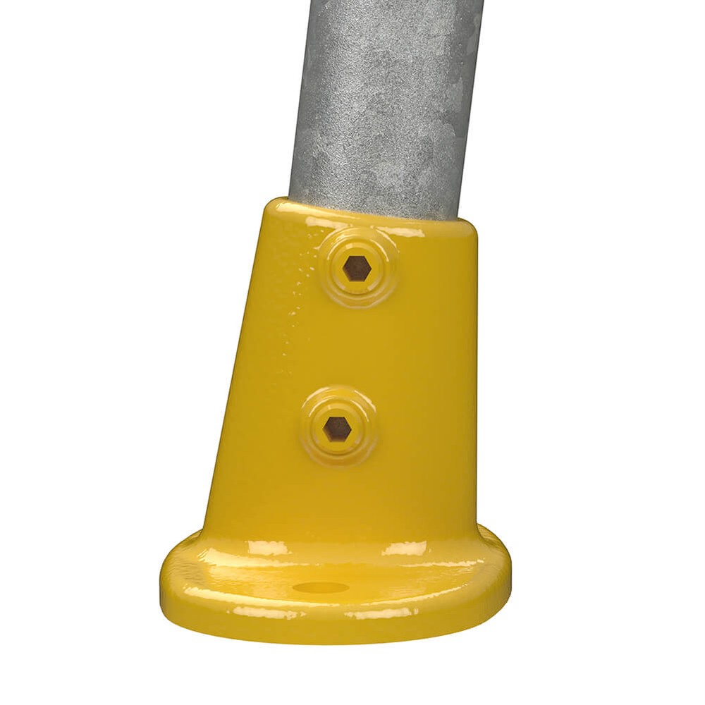 Base Flange Gradient For 48.3mm Tube - Yellow Powder Coated