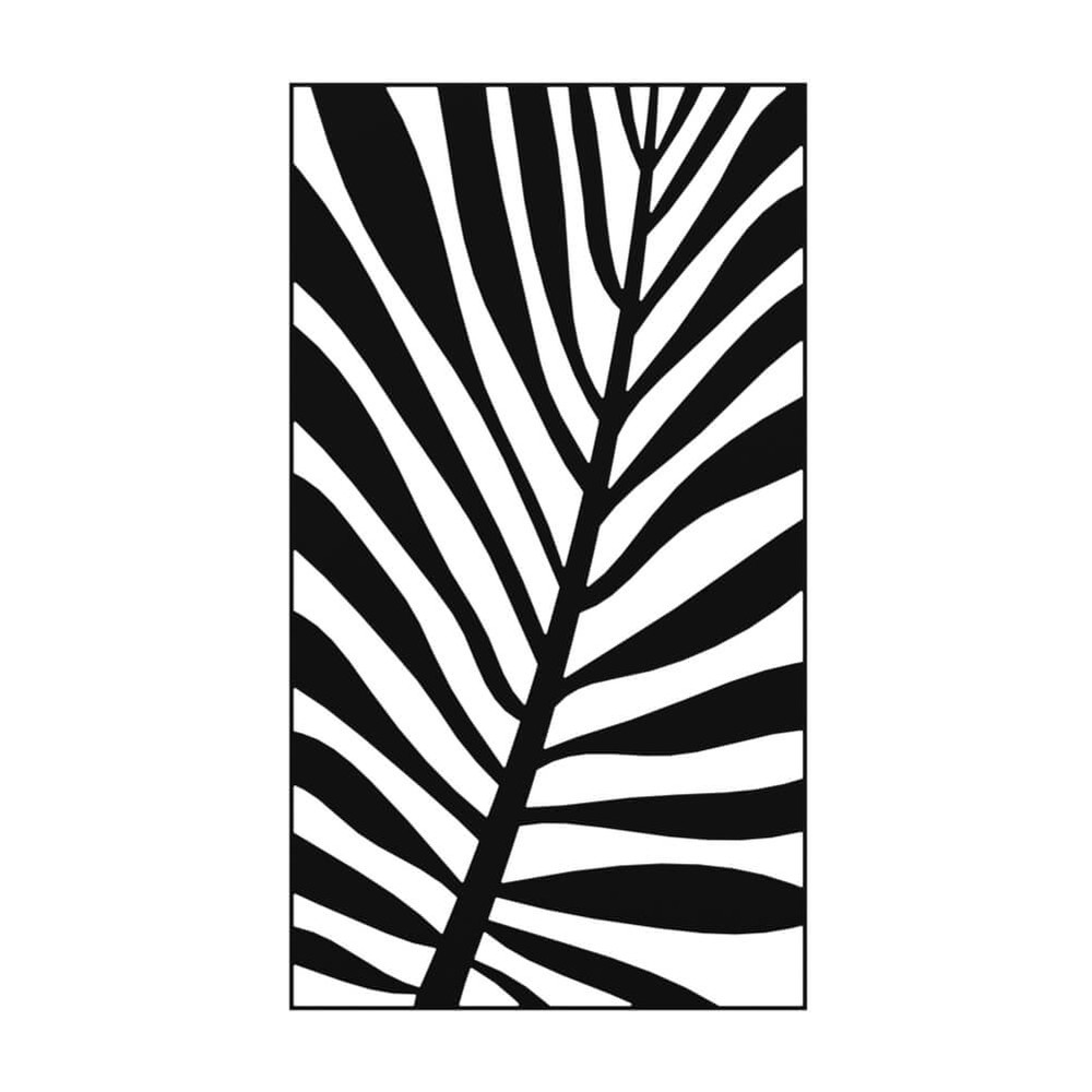 1000mm Wide Laser Cut Panel 1790mm High x 2mm Palm Pattern - Black Sand