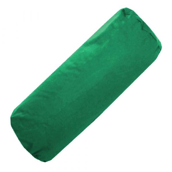 Green Cotton Drill Bolster 8&#34; x 17&#34; Cylinder Shape. Complete Cushion or Covers
