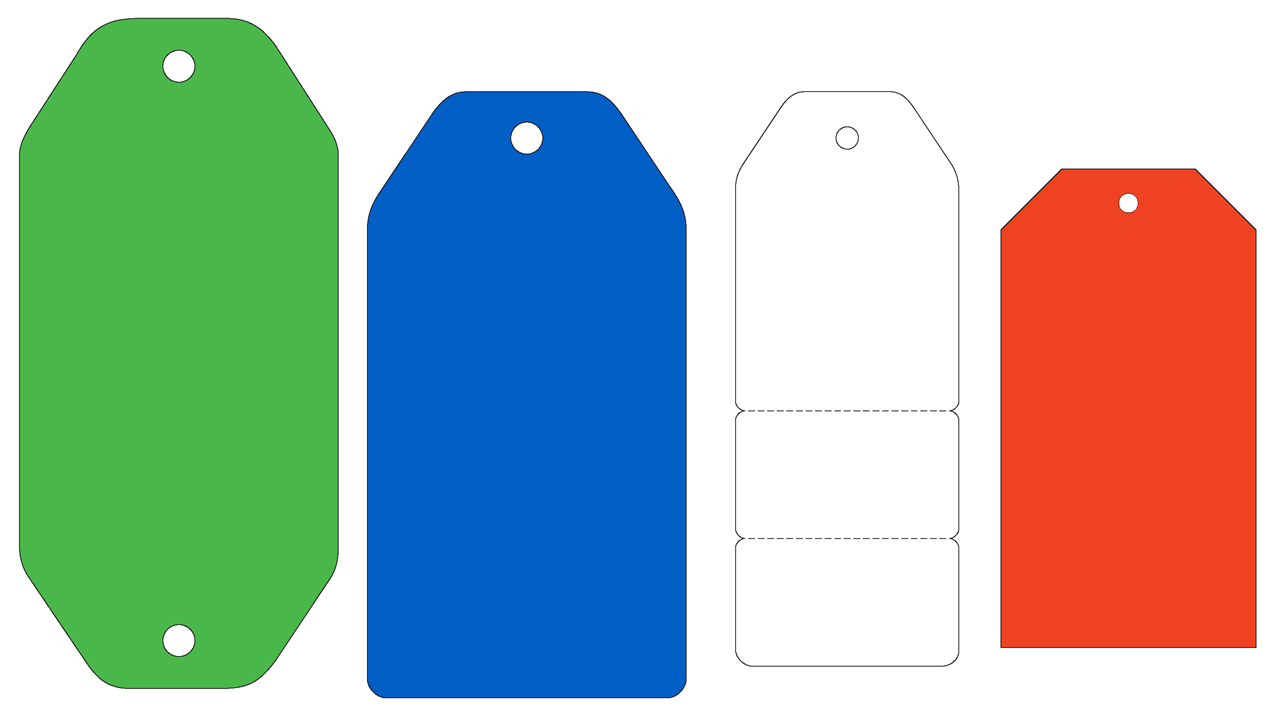 500mic Durable Plain InspectaTags