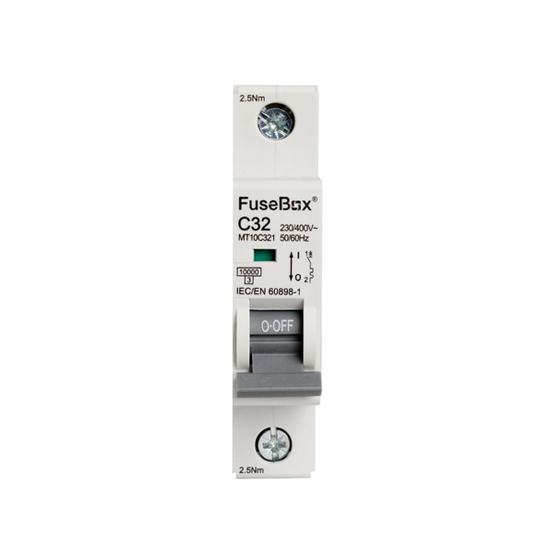 FuseBox MT10C321 MCB 32 Amp C Type 10kA 1 Pole