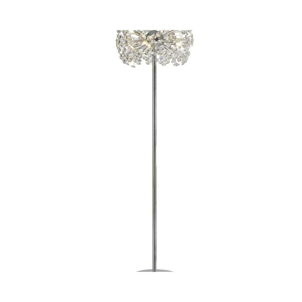 Luxuria Paramount Floor Lamp 8 Light G9 Polished Chrome/Crystal