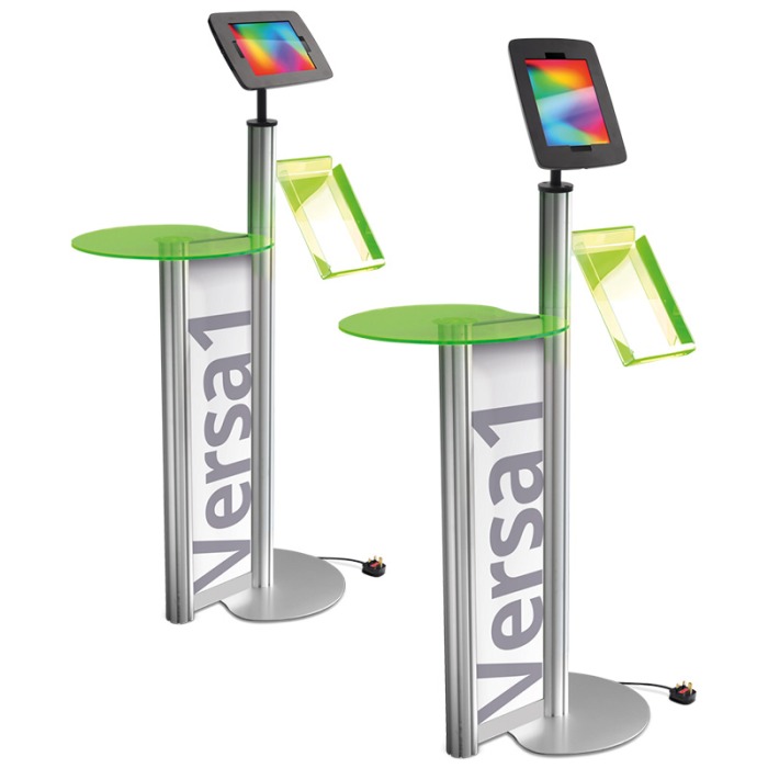 iPad Display Stand with Podium and Brochure Holder