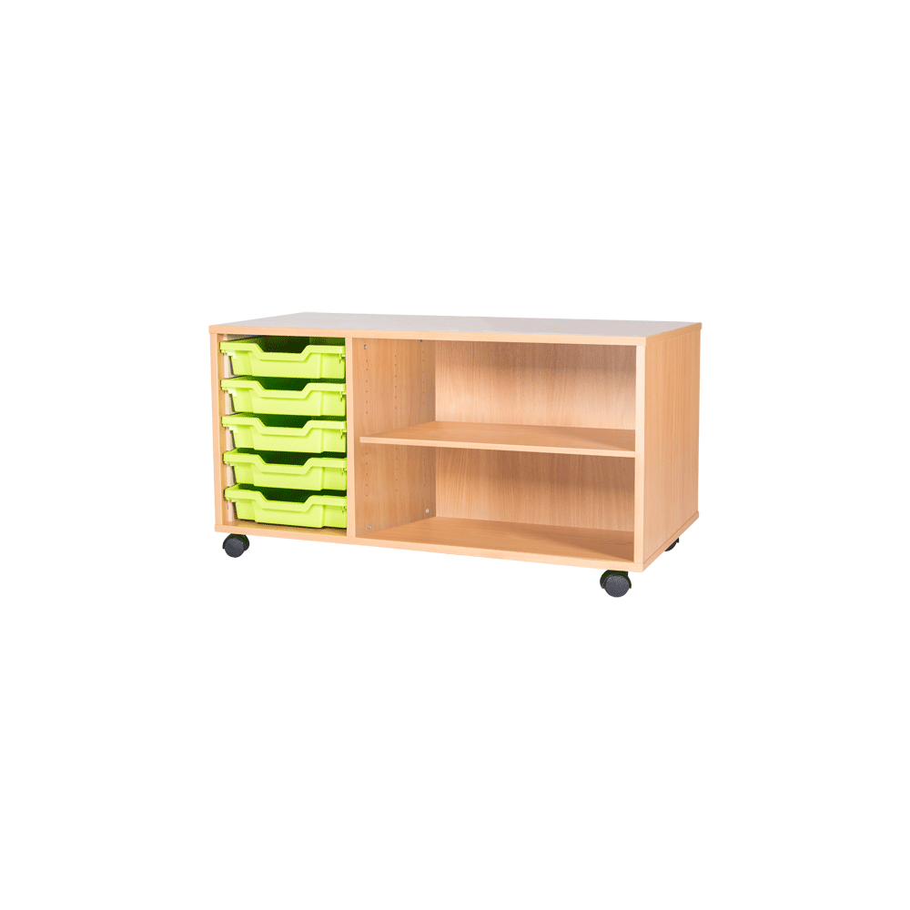 Premium 5 Tray Triple Unit with Shelf 1024W