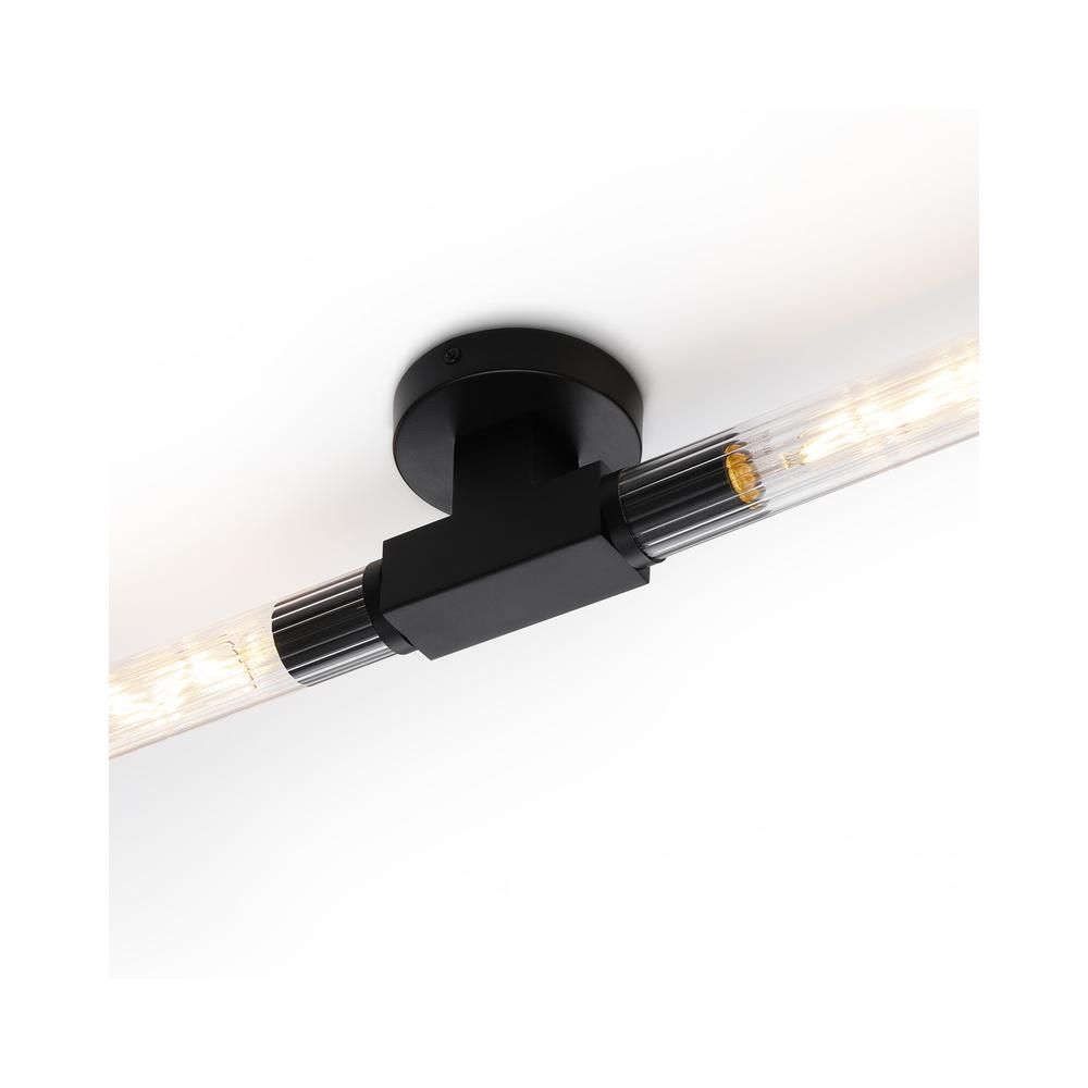 Luxuria Aero 2 Light Wall/Ceiling E27 IP44 Satin Black