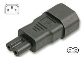 A-P-C14-C7 Power Adaptor 240 Volt C14 Plug - C7 Socket &#34;Fig 8 Style&#34; ( Adaptor Power)