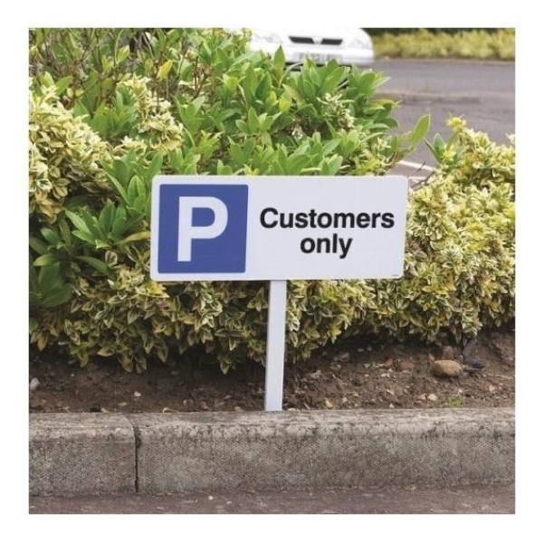 Parking Customers Only – Verge Sign with 800mm Post