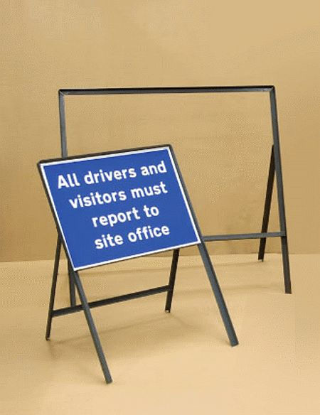 Road sign frame double sided 600x450mm - 300mm legs