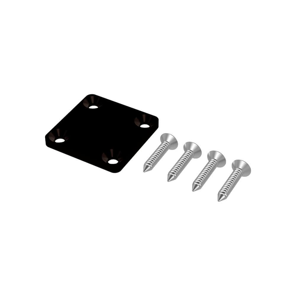 Marano Base Cover Plate C/w Four FixingsAluminium Black Powder Coated Finish