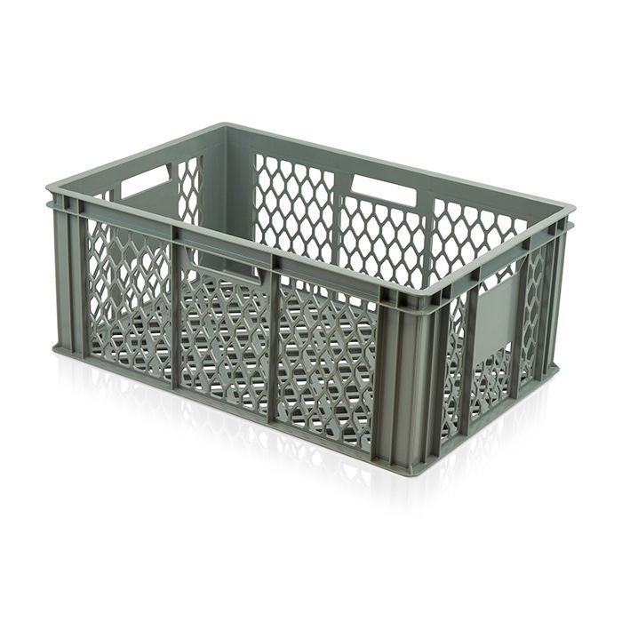 49 Litre Perforated Plastic Crate (600x400x250mm)