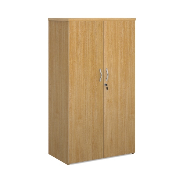 Universal Double Door Cupboard with 3 Shelves - Oak