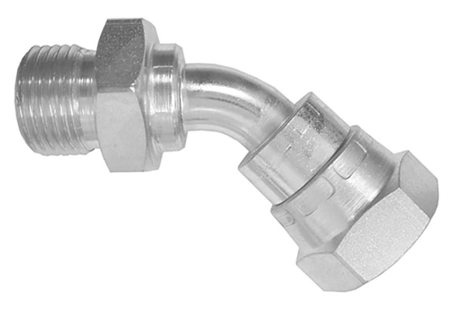 BURNETT & HILLMAN 135� Swept Elbow &#45; BSPP Male &#47; BSPP Swivel Female