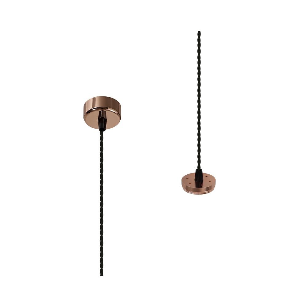 Luxuria Swirl 6.5cm Pendant Light Kit 2m 1xGU10 Rose Gold