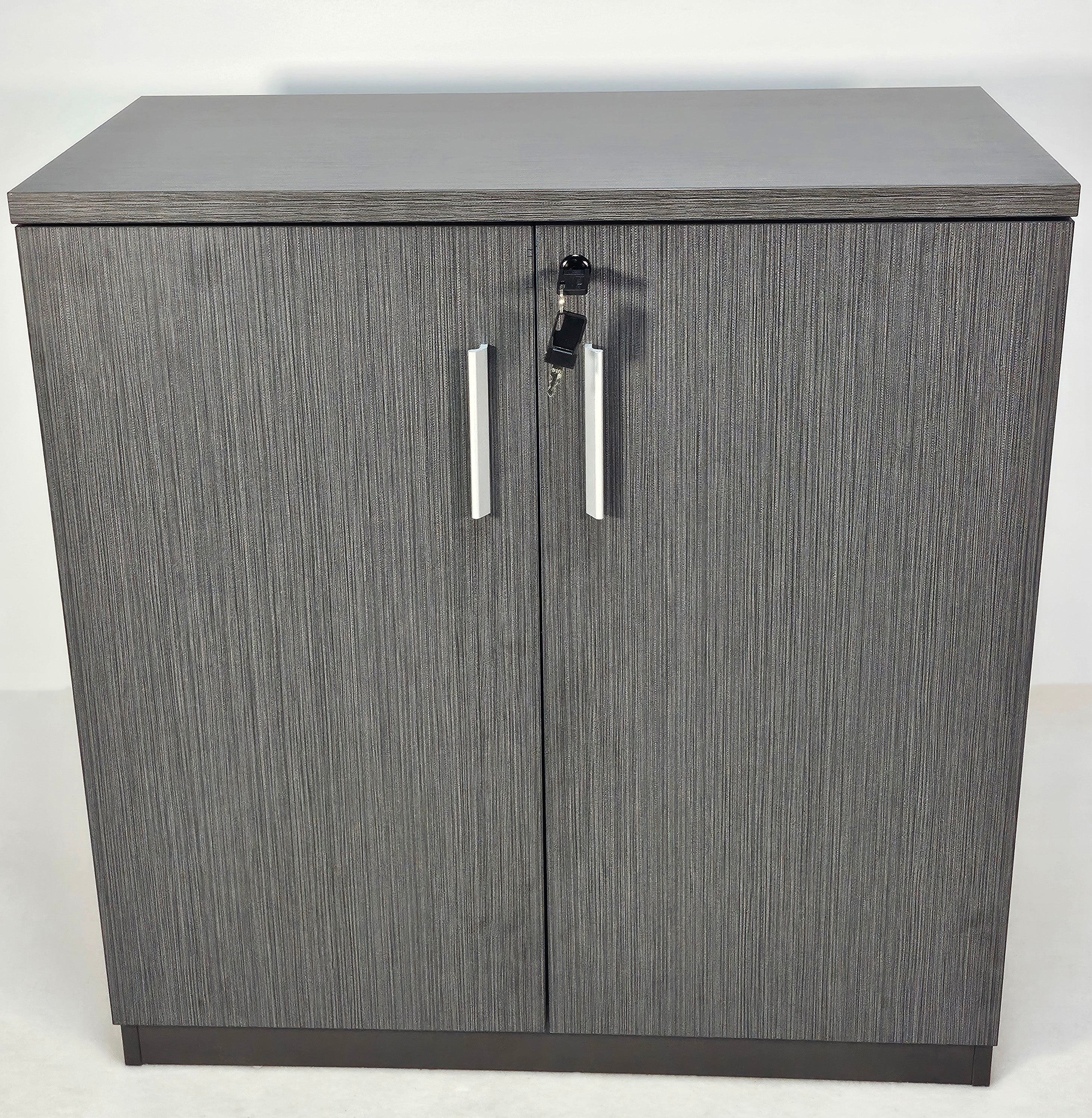 Specialising In Grey Oak Melamine Two Door Cupboard with Lock - 800mm - WKO-S0616-2DR UK