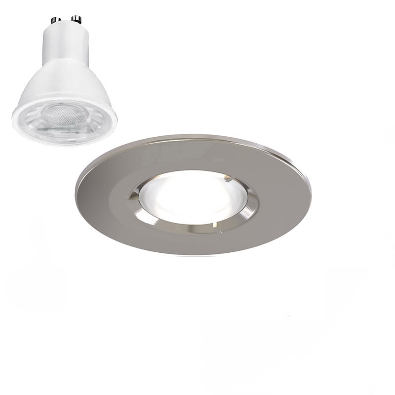 Ansell Edge Satin Chrome Downlight 5W 3000K Dim