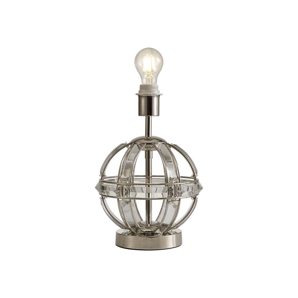 Luxuria Majorelle Round Table Lamp 1 Light E27 Polished Nickel